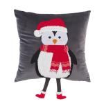 FODERINA CUSCINO ARREDO NATALE XMAS TIME PENGUIN 42X42