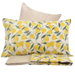 COMPLETO LENZUOLA LETTO SINGOLO BASSETTI BLUEBELL GIALLO