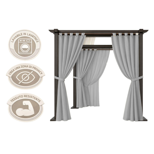 TENDA GAZEBO SPRINGFIELD 160X270 GRIGIO