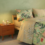 COMPLETO LENZUOLA MATRIMONIALE BASSETTI FLOWER GATE BEIGE