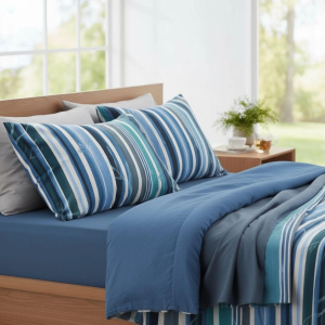 COMPLETO LENZUOLA MATRIMONIALE BASSETTI GROVE BLU