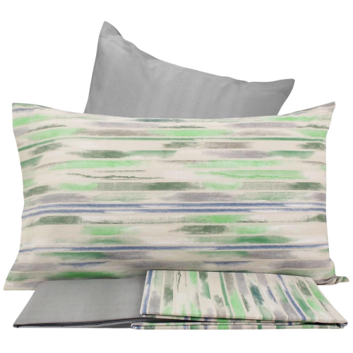 COMPLETO LENZUOLA MATRIMONIALE BASSETTI UPRIGHT VERDE