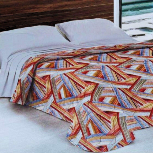 COPRILETTO TRAPUNTATO LETTO SINGOLO STYLE OTTY ROSSO