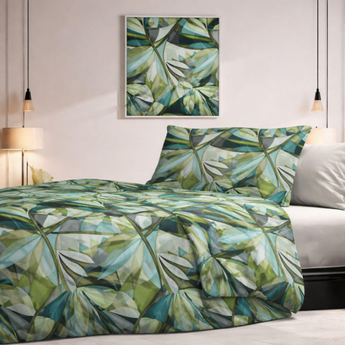 COPRILETTO TRAPUNTATO UNA PIAZZA E MEZZA STYLE FLOOV VERDE