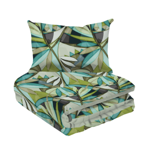 COPRILETTO TRAPUNTATO UNA PIAZZA E MEZZA STYLE FLOOV VERDE