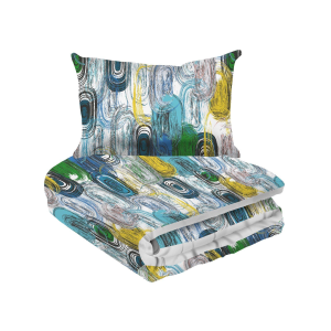 COPRILETTO TRAPUNTATO UNA PIAZZA E MEZZA STYLE ROLL AZZURRO