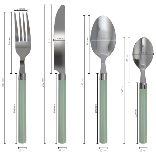 SERVIZIO 24 PEZZI POSATE KILKENNY SALVIA