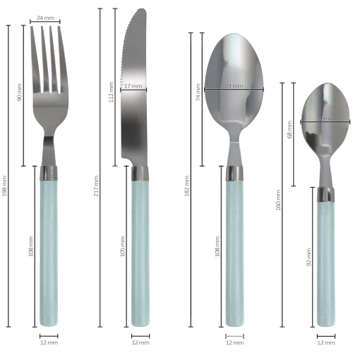 SERVIZIO 24 PEZZI POSATE KILKENNY AZZURRO