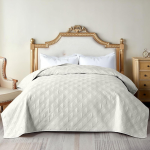 COPRILETTO TRAPUNTATO MATRIMONIALE BIRMINGHAM CREMA