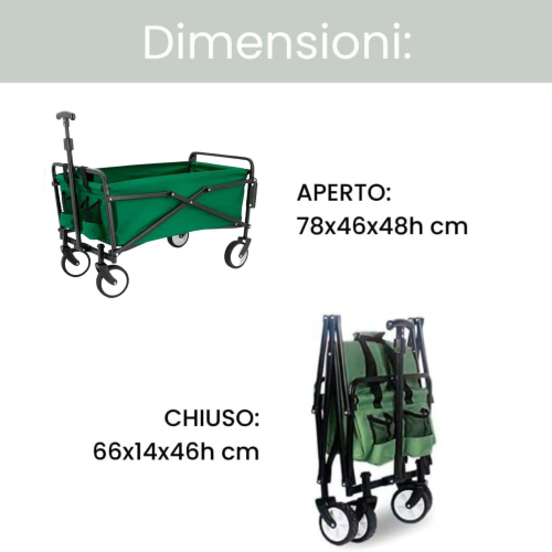 CARRELLO PIEGHIEVOLE LENTINI VERDE