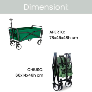 CARRELLO PIEGHIEVOLE LENTINI VERDE