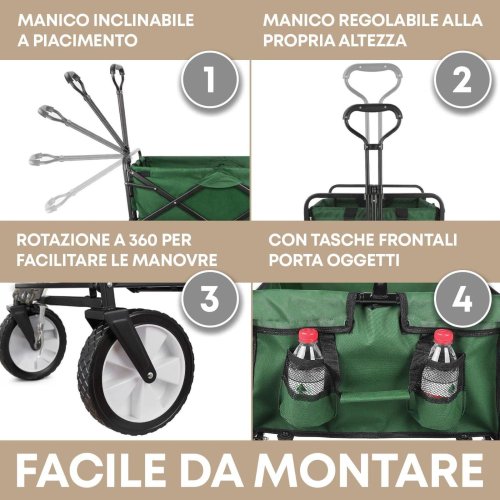 CARRELLO PIEGHIEVOLE COMISO VERDE