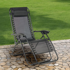 SEDIA PIEGHEVOLE RECLINABILE ZERO GRAVITA' NERO 