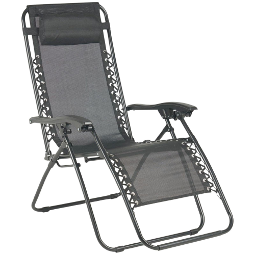 SEDIA PIEGHEVOLE RECLINABILE ZERO GRAVITA' ANTRACITE