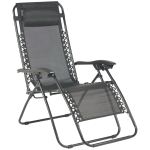 SEDIA PIEGHEVOLE RECLINABILE ZERO GRAVITA' ANTRACITE