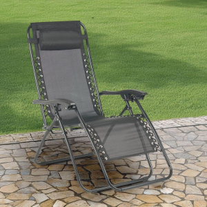 SEDIA PIEGHEVOLE RECLINABILE ZERO GRAVITA' ANTRACITE