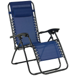 SEDIA PIEGHEVOLE RECLINABILE ZERO GRAVITA' BLU 