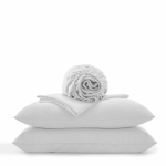 COMPLETO LENZUOLA MATRIMONIALE LIBU BIANCO