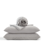 COMPLETO LENZUOLA MATRIMONIALE LIBU GRIGIO