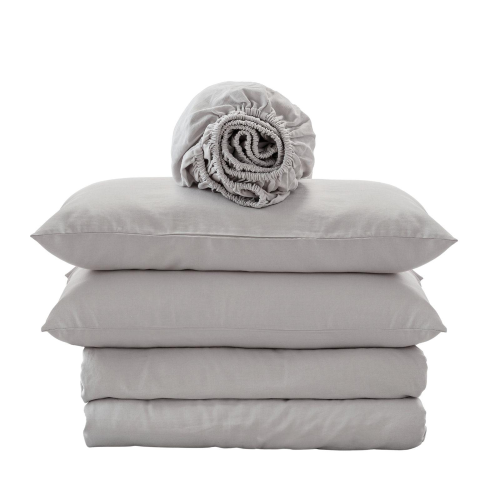 COMPLETO COPRIPIUMINO MATRIMONIALE LIBU GRIGIO