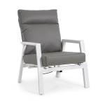 POLTRONA RECLINABILE KLEDI CON CUSCINI BIANCO