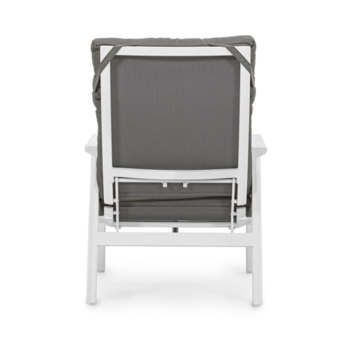 POLTRONA RECLINABILE KLEDI CON CUSCINI BIANCO