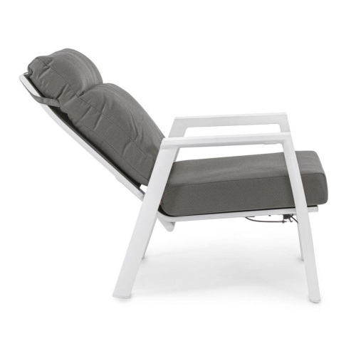 POLTRONA RECLINABILE KLEDI CON CUSCINI BIANCO