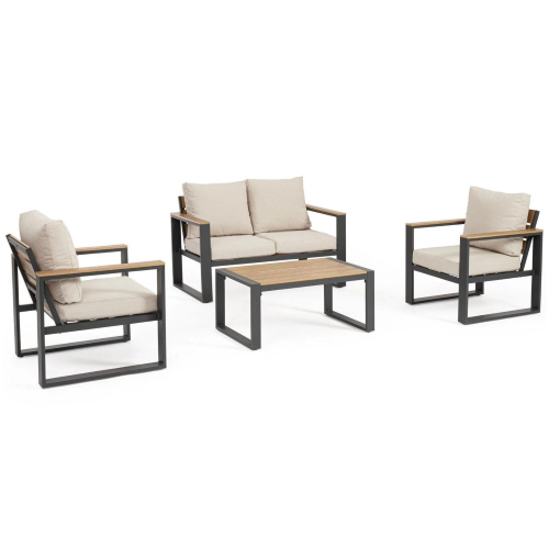 SALOTTO CON CUSCINI LEANDRO ANTRACITE