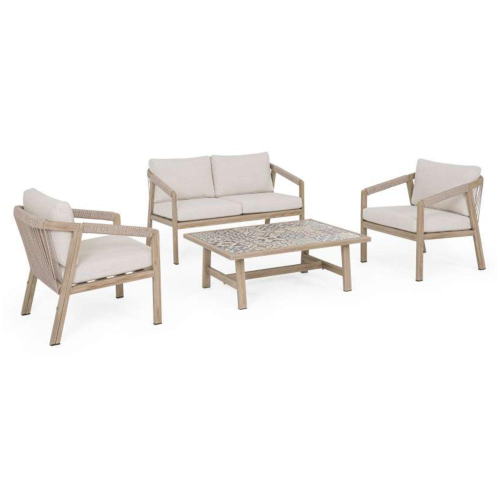 SALOTTO CON CUSCINI KALIMERA TIMBER