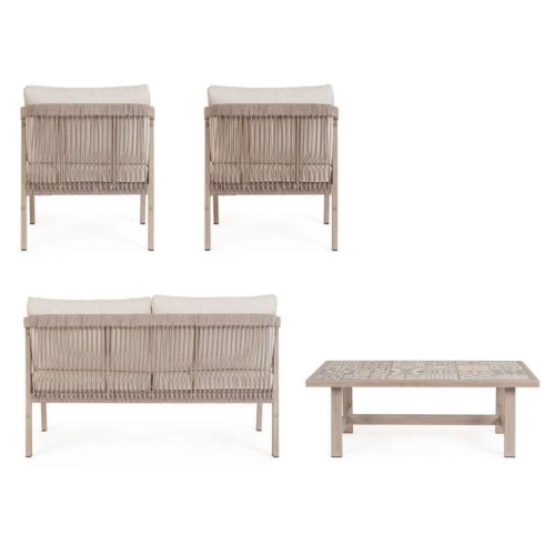 SALOTTO CON CUSCINI KALIMERA TIMBER