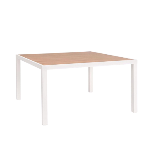TAVOLO IN ALLUMINIO HILIJA 136X136 BIANCO