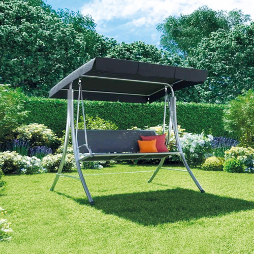 DONDOLO DA GIARDINO 3 POSTI CON TETTO PARASOLE