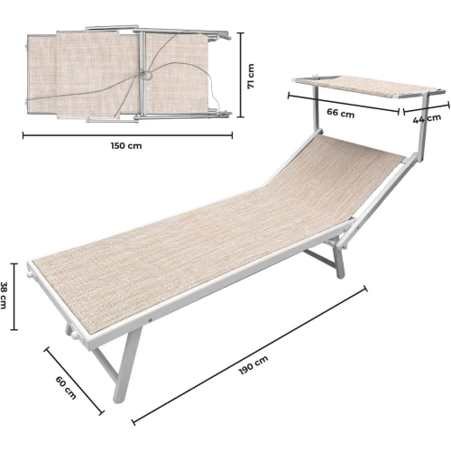LETTINO PRENDISOLE IN ALLUMINIO ROSARIO BEIGE