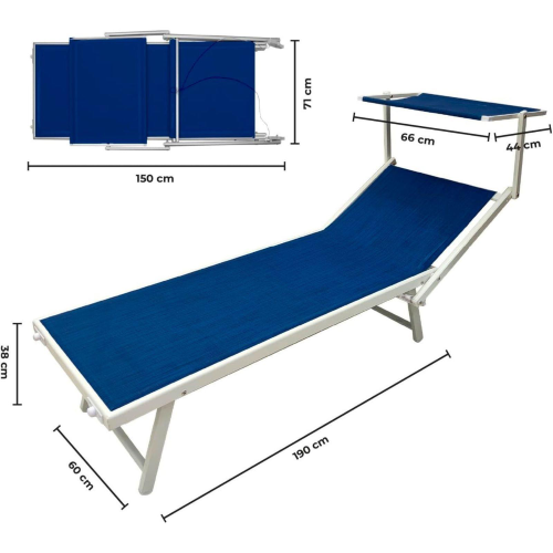 LETTINO PRENDISOLE IN ALLUMINIO ROSARIO BLU