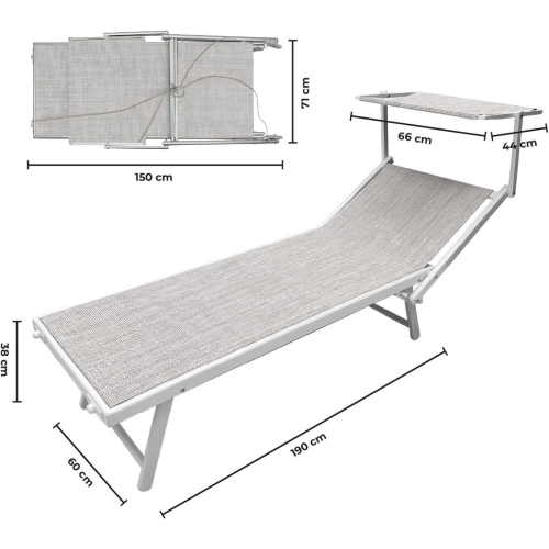 LETTINO PRENDISOLE IN ALLUMINIO ROSARIO GRIGIO