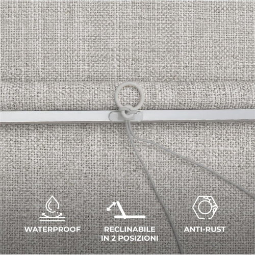 LETTINO PRENDISOLE IN ALLUMINIO ROSARIO GRIGIO