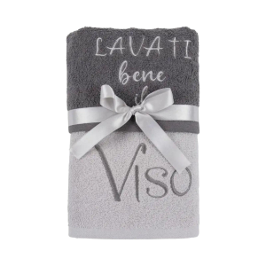 ASCIUGAMANI SPUGNA RICAMATI LAVATI BENE IL VISO