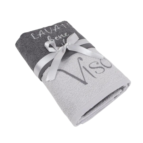 ASCIUGAMANI SPUGNA RICAMATI LAVATI BENE IL VISO