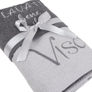 ASCIUGAMANI SPUGNA RICAMATI LAVATI BENE IL VISO