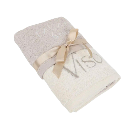 ASCIUGAMANI SPUGNA RICAMATI LAVATI BENE IL VISO