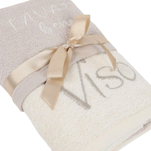 ASCIUGAMANI SPUGNA RICAMATI LAVATI BENE IL VISO