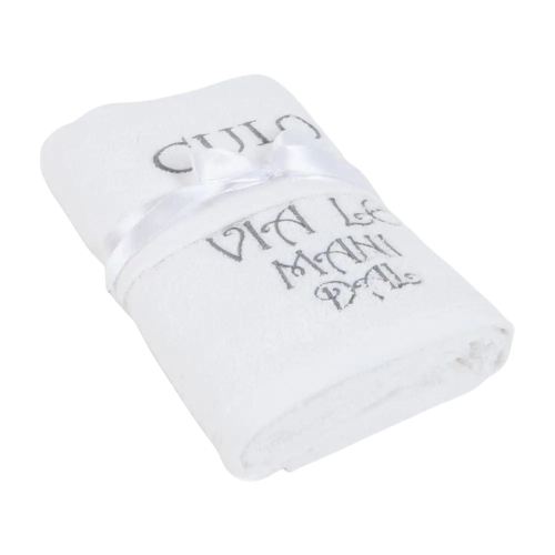 ASCIUGAMANI SPUGNA RICAMATI VIA LE MANI DAL CULO