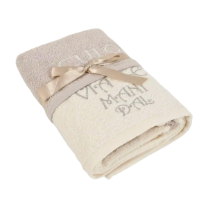 ASCIUGAMANI SPUGNA RICAMATI VIA LE MANI DAL CULO