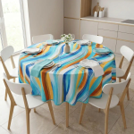 TOVAGLIA ANTIMACCHIA COPRITAVOLO TONDA 180X180 NO STIRO