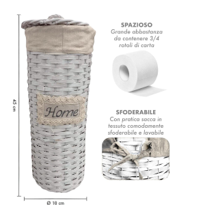 CESTA MULTIUSO PORTA ROTOLI CARTA IGIENICA