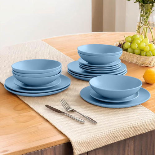 SERVIZIO DA TAVOLA PIATTI 18 PEZZI AZZURRO