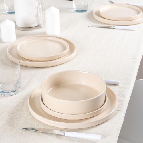 SERVIZIO DA TAVOLA PIATTI 18 PEZZI CREMA