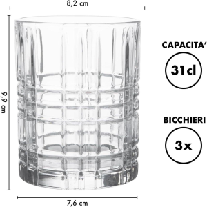 SET 3 BICCHIERI AUGUSTA 31 CL