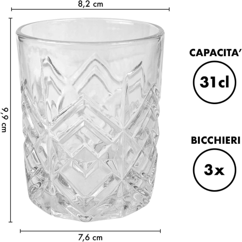 SET 3 BICCHIERI ERFURT 31 CL