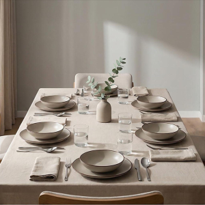 SERVIZIO DA TAVOLA PIATTI 12 PEZZI BEIGE